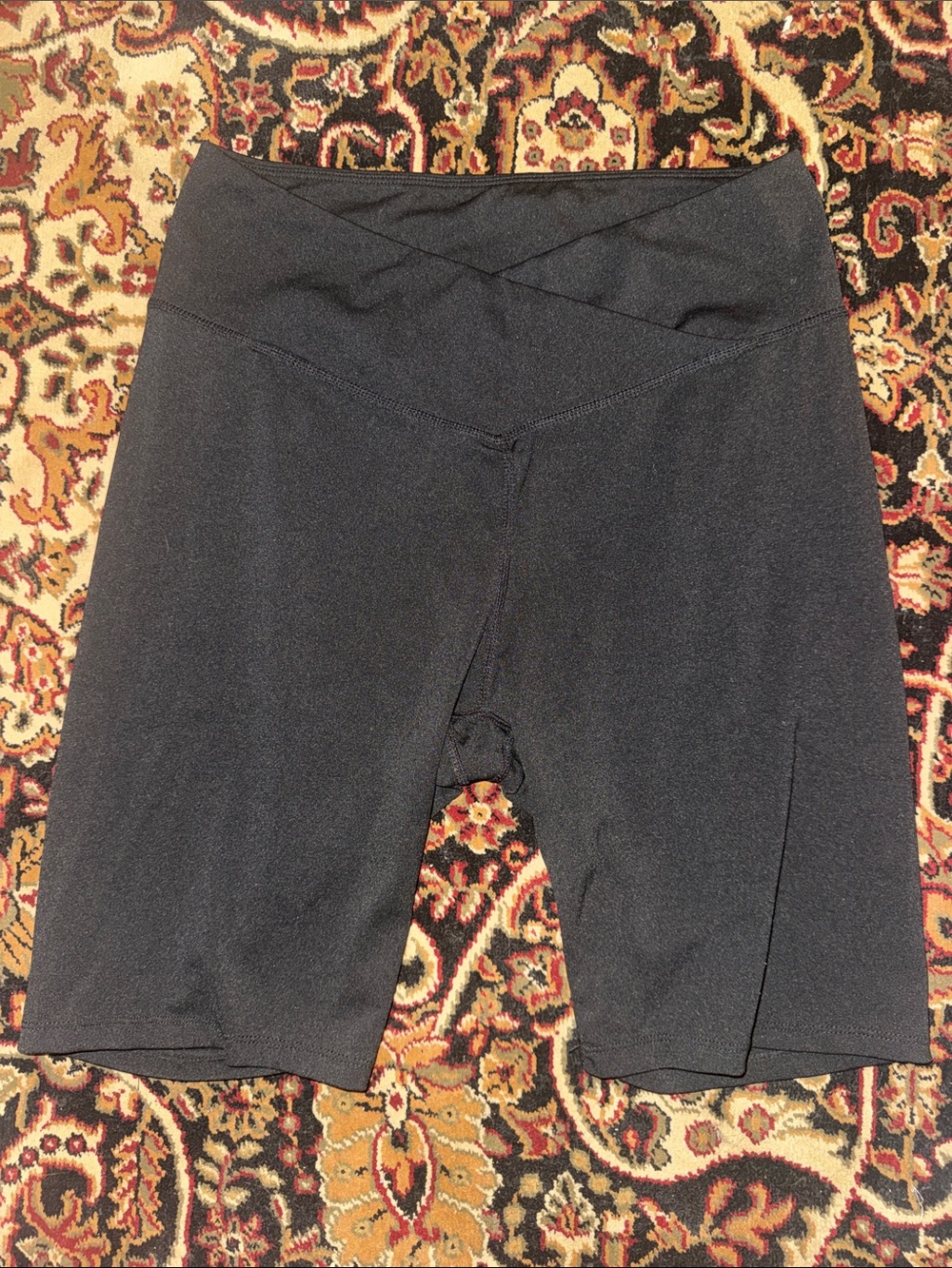 White Birch size L High-Waist Black Women’s Biker Shorts
